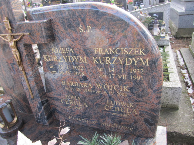 Józefa Kurzydym 1932 Gdów - Grobonet - Wyszukiwarka osób pochowanych