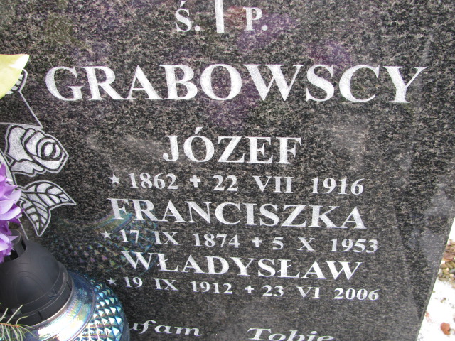 Franciszka Grabowska 1874 Gdów - Grobonet - Wyszukiwarka osób pochowanych