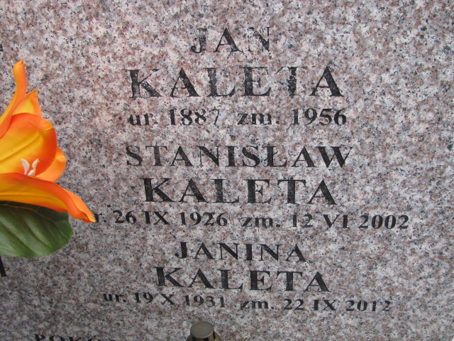 Jan Kaleta 1886 Gdów - Grobonet - Wyszukiwarka osób pochowanych