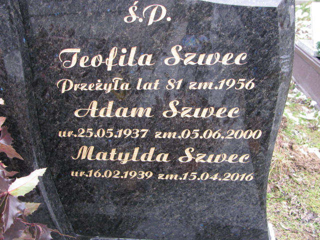 Adam Szwec 1937 Gdów - Grobonet - Wyszukiwarka osób pochowanych