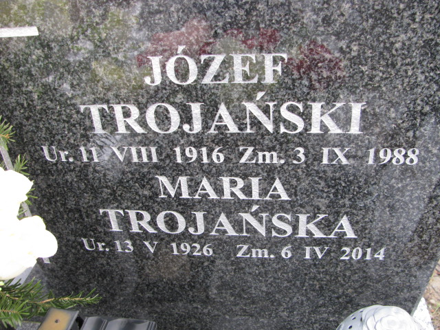 Maria Trojańska 1926 Gdów - Grobonet - Wyszukiwarka osób pochowanych