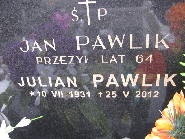 Julian Pawlik 1931 Gdów - Grobonet - Wyszukiwarka osób pochowanych