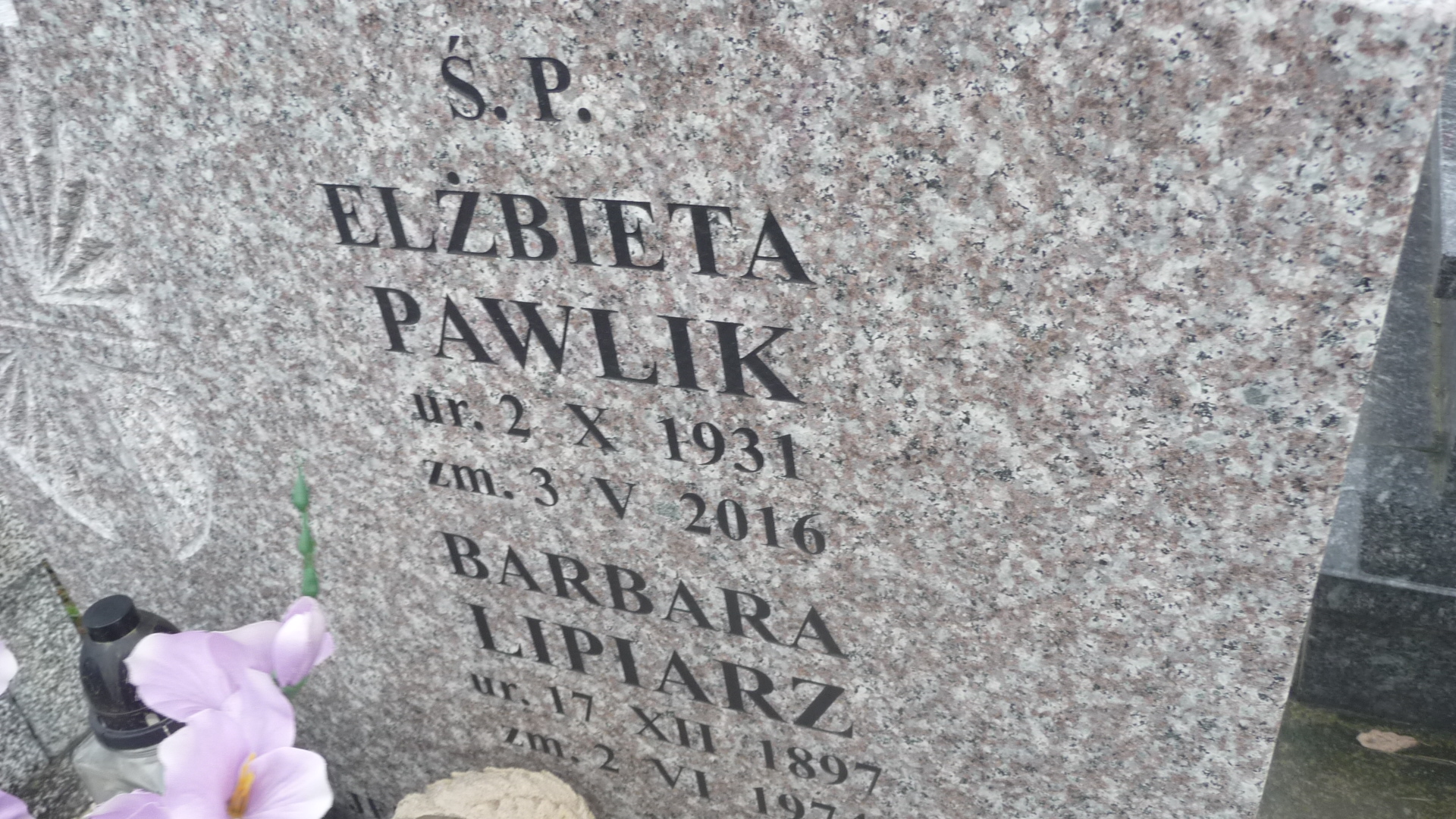 Barbara Lipiarz 1897 Gdów - Grobonet - Wyszukiwarka osób pochowanych